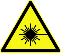 Bezpečnostní symbol laseru třídy 2 a vyšší